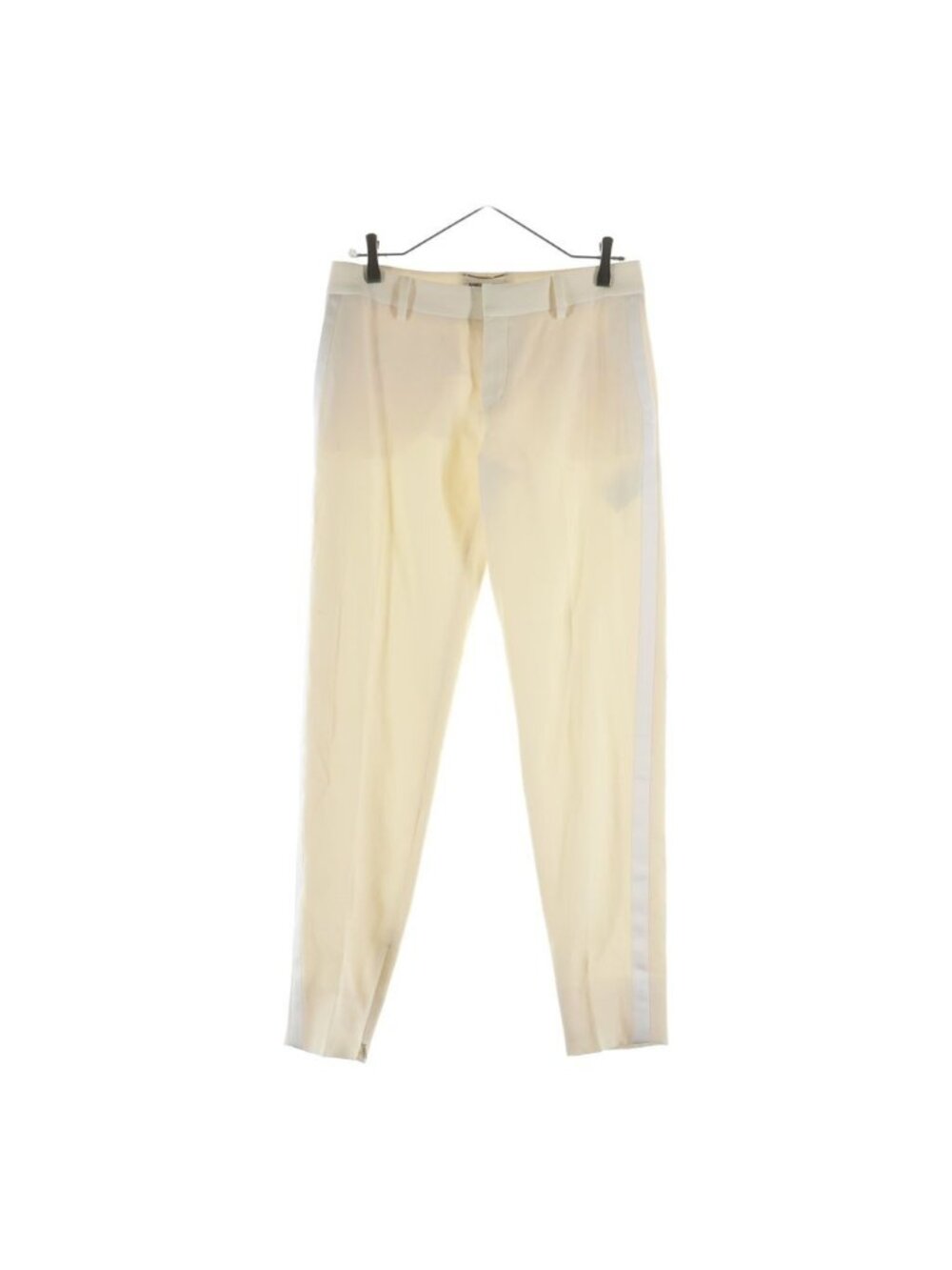 Saint Laurent Paris Wool Pants Silk Blend White